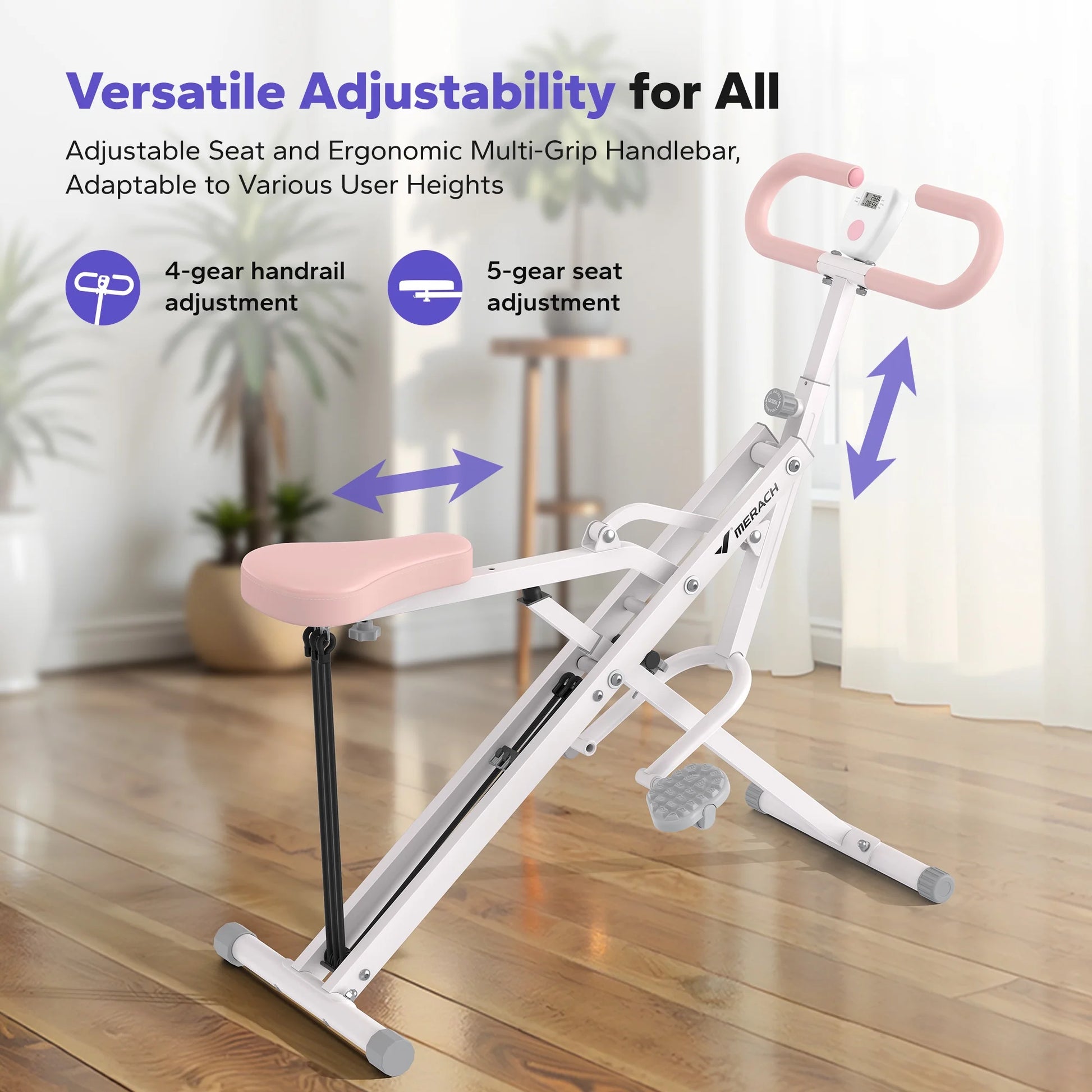 Adjustable Squat Assist Trainer Machine, 3 Tension Bands for Glutes & Quads Fitness - Home Gym Equipment for Strength Training