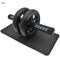 Great-Quality Abs Roller Fitness Equipment 15Cm Mute Non-Slip Double-Wheel Abdominal Wheel Exercise Ab Work Out Gym Muscle