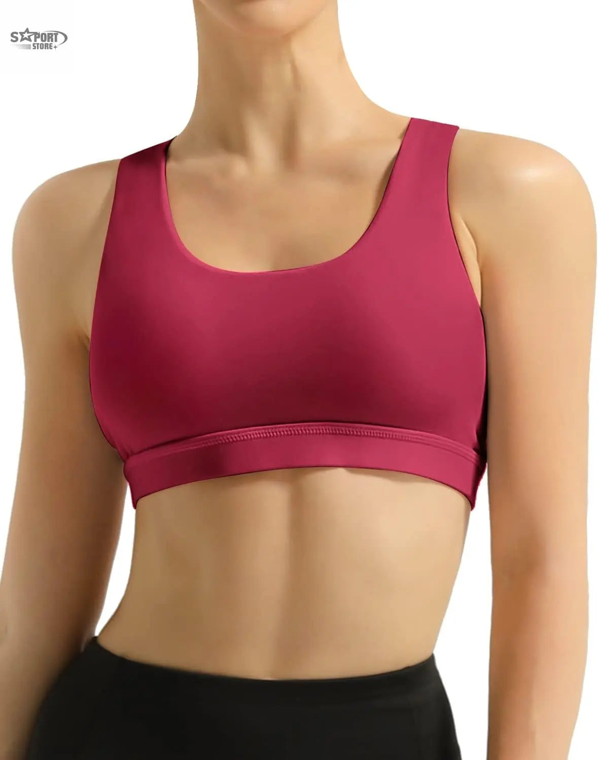 Women'S Medium Support Strappy Back Energy Sport Bra Cotton Feel 6017